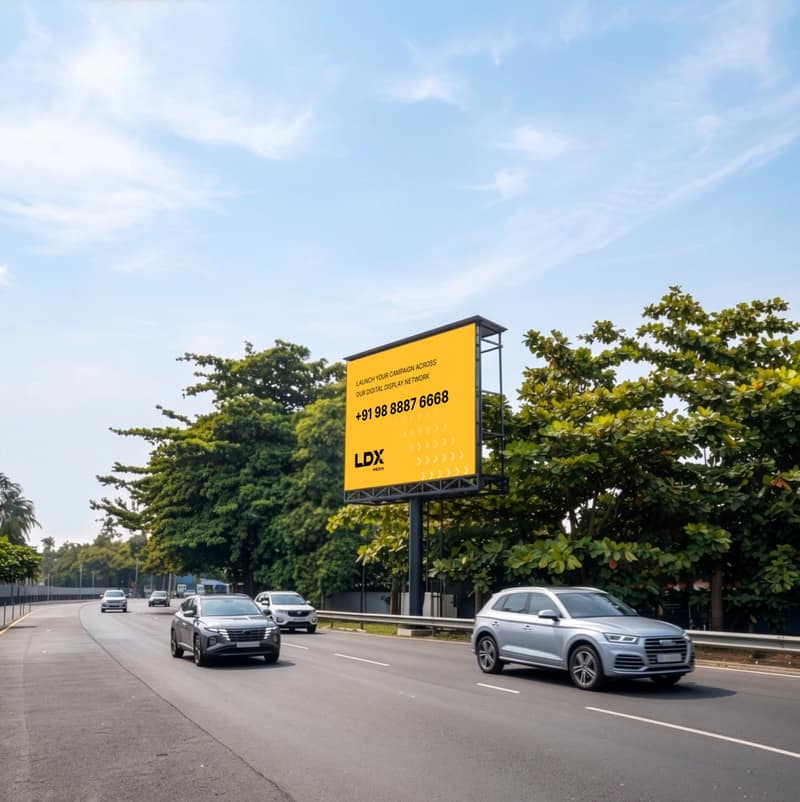 Billboard creative during the day
